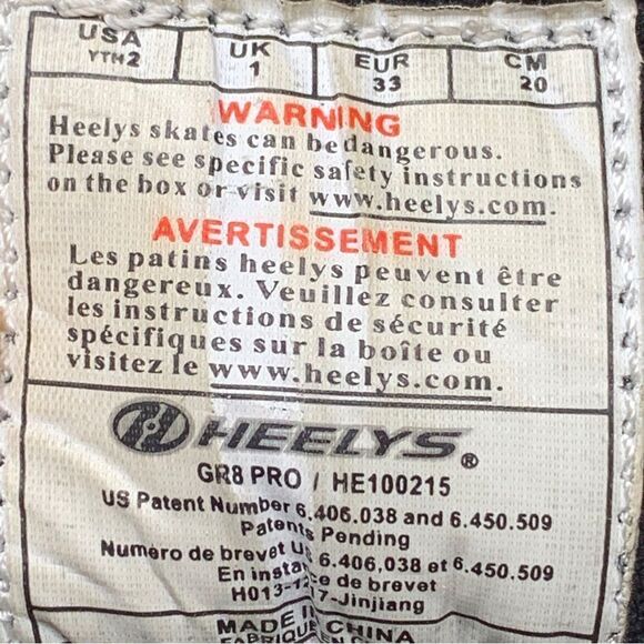 Heelys GR8 Pro 20 Casual Skate Sneaker Youth Size US 2 UK 1 EU 33 black red - Picture 5 of 8